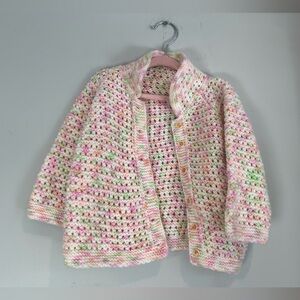 Multicolour Pastel Knit Cardigan Unbranded Estimated Fit 2T Girls
